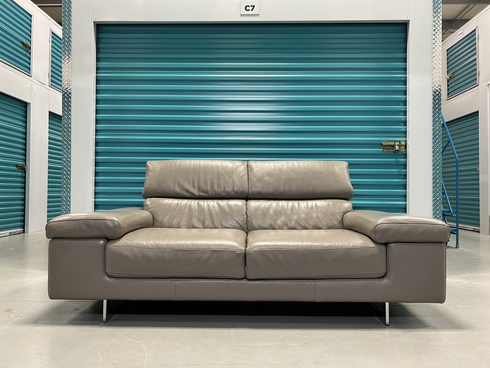 Natuzzi Editions Saggezza Semi-Aniline Leather Loveseat